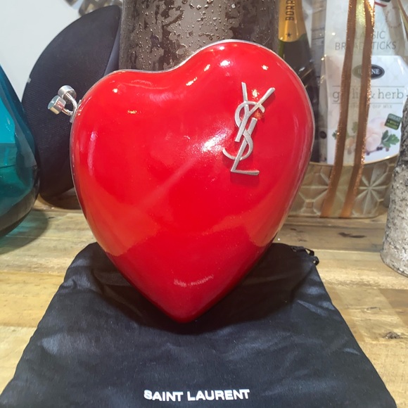 Saint Laurent Heart Love Box Clutch - Picture 9 of 14